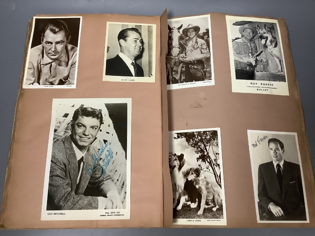 A Film Star scrapbook, containing a collection of photographs of 20th century actors